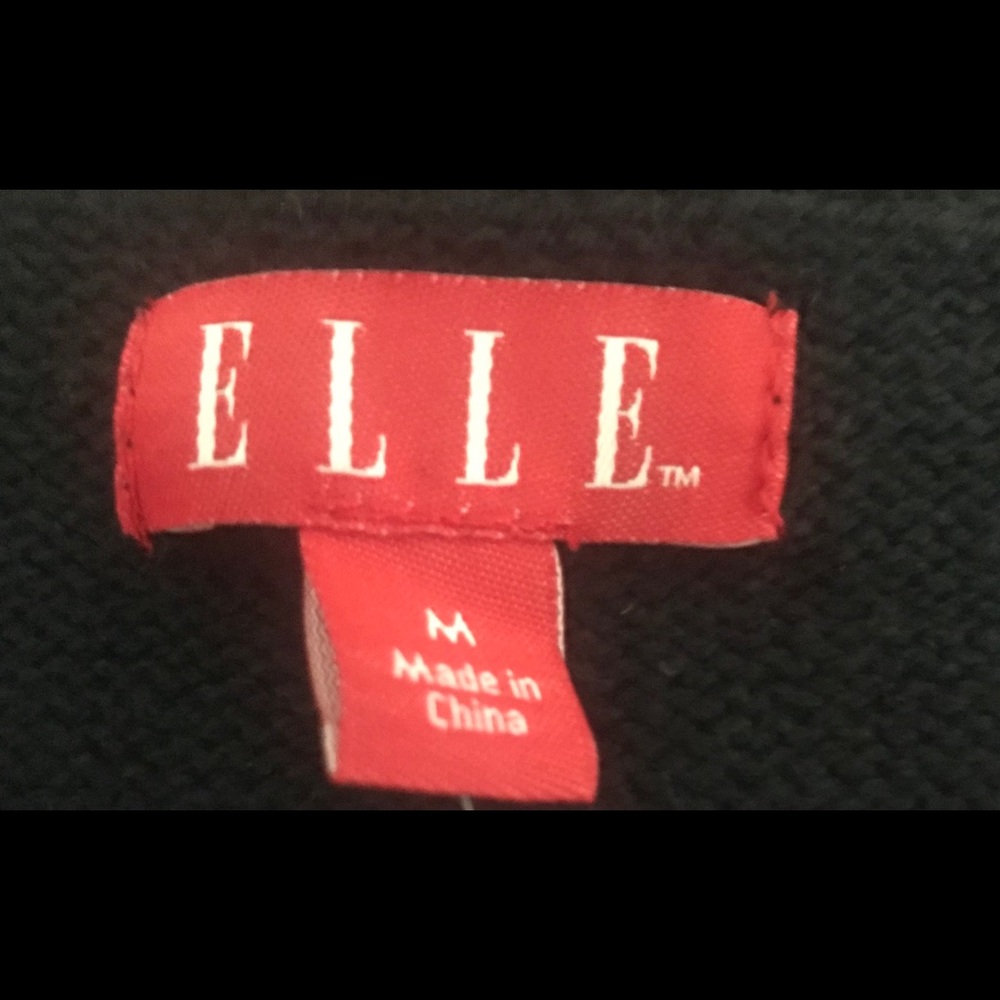 New Elle Short Sleeve Black Cropped Sweater Size M - Picture 4 of 7